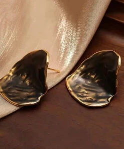 Vintage Grey Brown Copper Overgild Dropwise Glaze Stud Earrings ML0354 -Ada Fashion Vintage Grey Brown Copper Overgild Dropwise Glaze Stud Earrings Ada Fashion 161828015