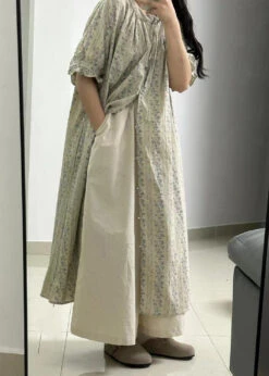 Vintage Light Green Print Button Long Shirts Dress And Skirts Two Piece Set Short Sleeve GH1034 -Ada Fashion Vintage Light Green Print Button Long Shirts Dress And Skirts Two Piece Set Short Sleeve5 3d7476f2 09c3 474f 93b2 08b6aad32009