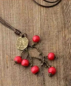 Vintage Red Hand Knitting Red Apple Vine Pendant Necklace ML0601 -Ada Fashion Vintage Red Hand Knitting Red Apple Vine Pendant Necklace Ada Fashion 162757141
