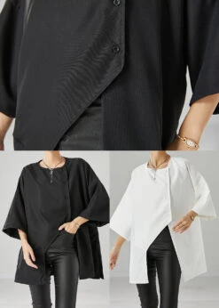 White Oversized Cotton Blouses Asymmetrical Bracelet Sleeve ML2502 11 White Oversized Cotton Blouses Asymmetrical Bracelet Sleeve ML2502 -Ada Fashion White Oversized Cotton Blouses Asymmetrical Bracelet Sleeve5 bec98ce1 a297 4b11 9be6 68f0dda23f20