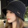 Pure Color Knitted Patch Warm Hat -Ada Fashion Winter Pure Color Fashion Knitted Patch Warm Hat Ada Fashion 178576643