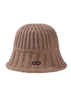 Pure Color Knitted Patch Warm Hat -Ada Fashion Winter Pure Color Fashion Knitted Patch Warm Hat Ada Fashion 178577684