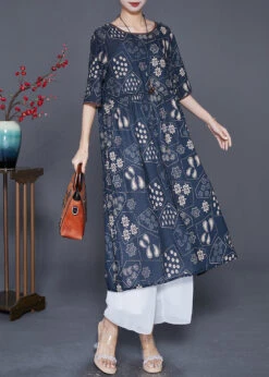 Women Black Oversized Print Silk Long Dress Summer LY7669 -Ada Fashion Women Black Oversized Print Silk Long Dress Summer3