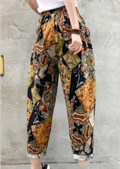 Women Black White Plaid Tie Waist Crop Beam Pants LY7575 -Ada Fashion Women Black White Plaid Tie Waist Crop Beam Pants5 e8b086f8 d011 430f 8452 930e1dee2756