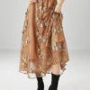 Women Brown Elastic Waist Embroideried Tulle Skirts Fall ML0470 -Ada Fashion Women Brown Elastic Waist Embroideried Tulle Skirts Fall Ada Fashion 162548095