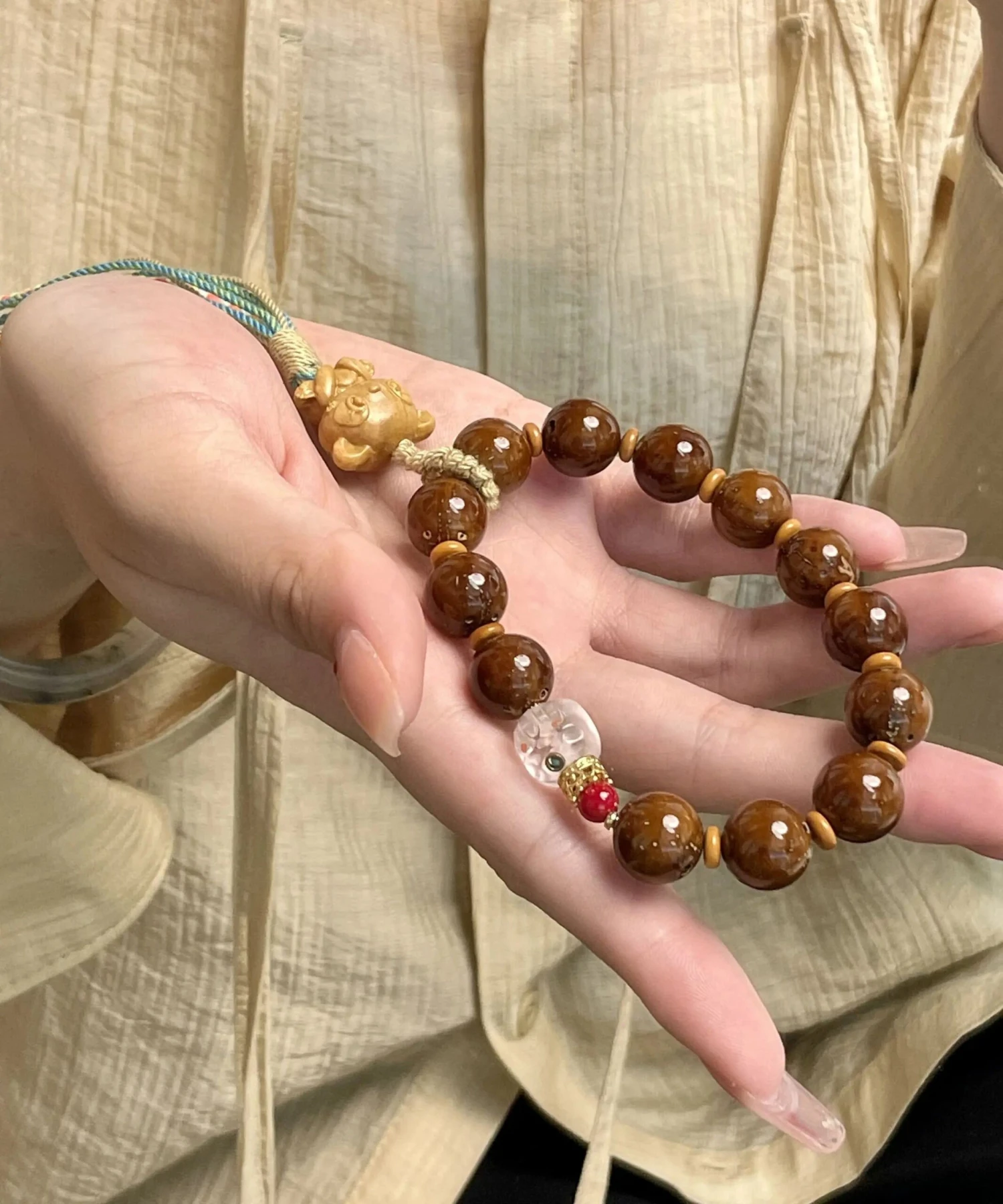 Women Hand Knitting Beads Tassel Charm Bracelet ML0685 7 Women Hand Knitting Beads Tassel Charm Bracelet ML0685 - Image 5