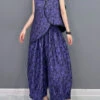 Women Purple Jacquard Vest And Pants Cotton Two Piece Set Summer LY7277 -Ada Fashion Women Purple Jacquard Vest And Pants Cotton Two Piece Set Summer1