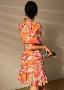 Women Red Wrinkled Print Chiffon Tops And Wraped Skirts Sets Two PiecesSummer LC0503 -Ada Fashion Women Red Wrinkled Print Chiffon Tops And Wraped Skirts Sets Two Pieces Summer5