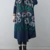 Women Print Denim Long Coat -Ada Fashion Women Retro Flower Print Denim Spring Long Coat Ada Fashion 177659865