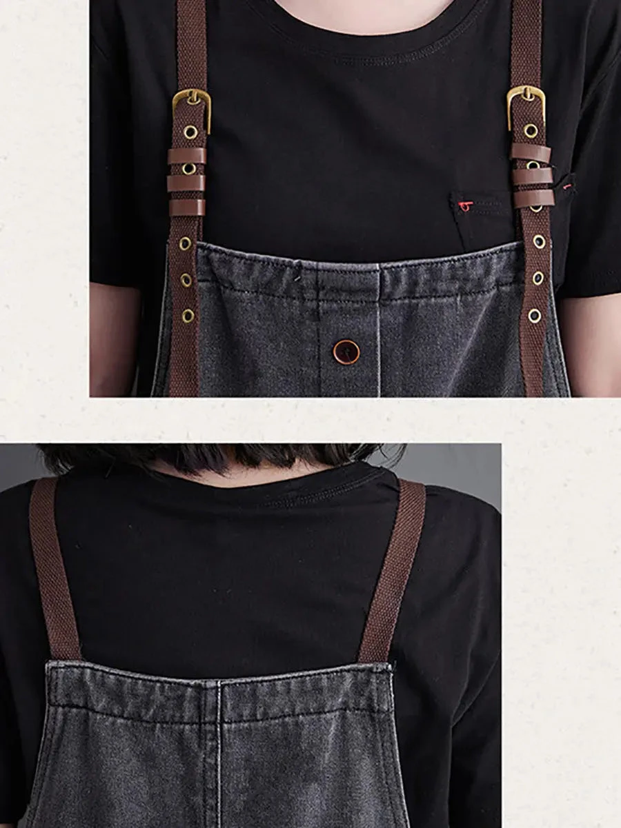 Women Solid Loose Denim Jumpsuits 9 Women Solid Loose Denim Jumpsuits - Image 7