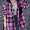 Rose Hooded Patchwork Plaid Coat -Ada Fashion Women Rose Hooded Patchwork Plaid Cotton Coat Fall Ada Fashion 176557868