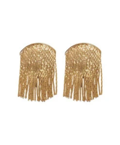 Women Silk Copper Tassel Drop Earrings ML0239 -Ada Fashion Women Silk Copper Tassel Drop Earrings Ada Fashion 161799541