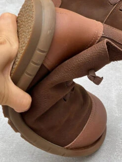 Women Leather Spliced Drawstring Boots -Ada Fashion Women Vintage Leather Spliced Drawstring Ankle Boots Ada Fashion 178567699