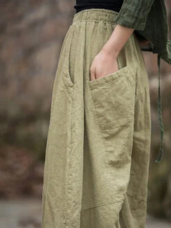 Women Fleece-lined Loose Harem Pants -Ada Fashion Women Winter Ramie Fleece lined Loose Harem Pants Ada Fashion 177750057